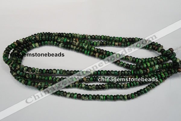 CDI160 15.5 inches 3*6mm rondelle dyed imperial jasper beads