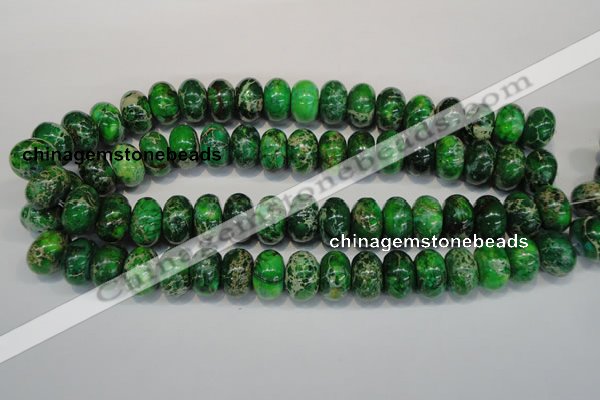CDI165 15.5 inches 11*18mm rondelle dyed imperial jasper beads