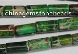 CDI167 15.5 inches 8*16mm tube dyed imperial jasper beads