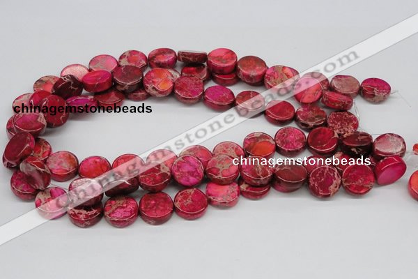 CDI17 16 inches 16mm coin dyed imperial jasper beads wholesale