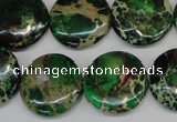 CDI174 15.5 inches 20mm flat round dyed imperial jasper beads