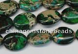 CDI181 15.5 inches 12*16mm oval dyed imperial jasper beads