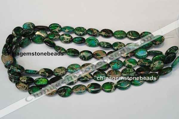 CDI181 15.5 inches 12*16mm oval dyed imperial jasper beads