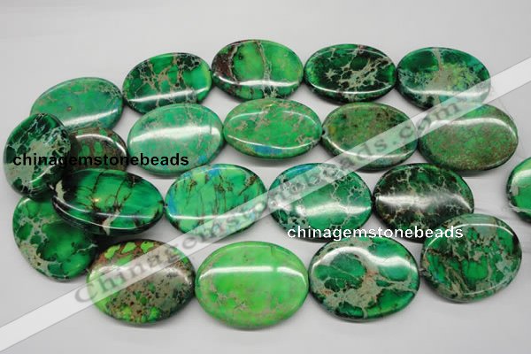 CDI188 15.5 inches 30*40mm oval dyed imperial jasper beads