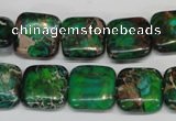 CDI193 15.5 inches 14*14mm square dyed imperial jasper beads