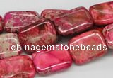 CDI21 16 inches 13*18mm rectangle dyed imperial jasper beads