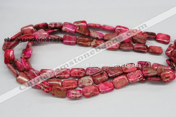 CDI21 16 inches 13*18mm rectangle dyed imperial jasper beads