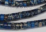 CDI225 15.5 inches 4*8mm heishi dyed imperial jasper beads