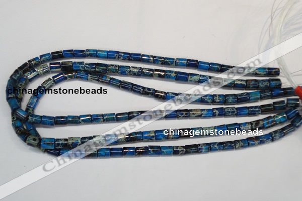 CDI227 15.5 inches 6*8mm tube dyed imperial jasper beads