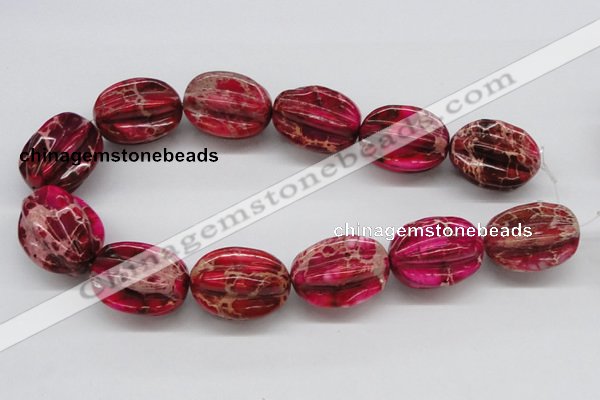 CDI23 16 inches 25*33mm star fruit shaped dyed imperial jasper beads