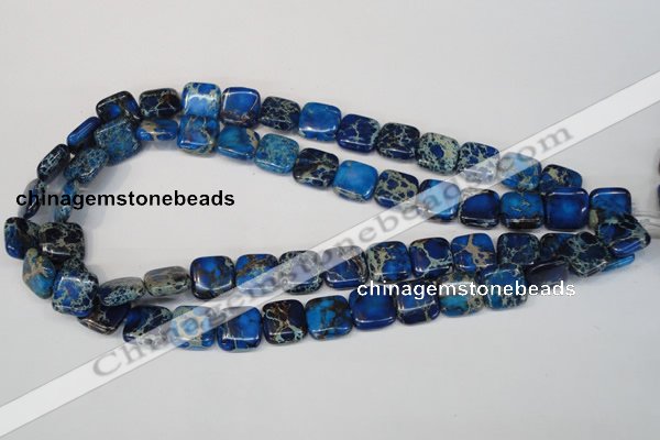 CDI238 15.5 inches 14*14mm square dyed imperial jasper beads