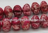 CDI24 16 inches 10*14mm pumpkin dyed imperial jasper beads