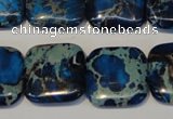 CDI241 15.5 inches 20*20mm square dyed imperial jasper beads