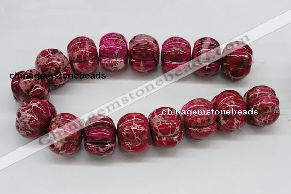 CDI25 16 inches 26*35mm pumpkin dyed imperial jasper beads