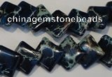 CDI255 15.5 inches 12*12mm diamond dyed imperial jasper beads