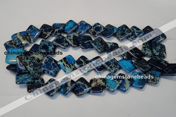 CDI258 15.5 inches 20*20mm diamond dyed imperial jasper beads