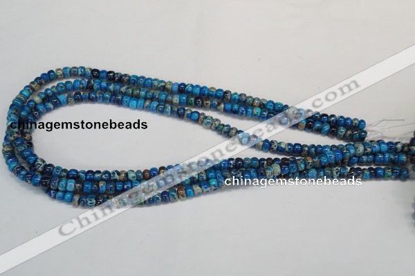 CDI274 15.5 inches 4*6mm rondelle dyed imperial jasper beads