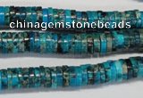 CDI276 15.5 inches 2*8mm heishi dyed imperial jasper beads