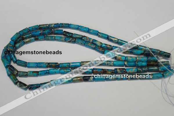 CDI279 15.5 inches 6*12mm tube dyed imperial jasper beads