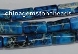 CDI282 15.5 inches 8*17mm tube dyed imperial jasper beads