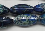 CDI293 15.5 inches 15*30mm rice dyed imperial jasper beads