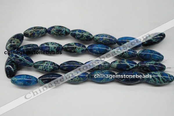 CDI293 15.5 inches 15*30mm rice dyed imperial jasper beads