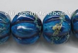 CDI297 15.5 inches 19*23mm pumpkin dyed imperial jasper beads