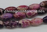 CDI30 16 inches 8*12mm rice dyed imperial jasper beads wholesale