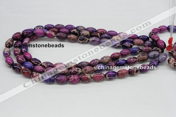 CDI31 16 inches 10*14mm rice dyed imperial jasper beads wholesale