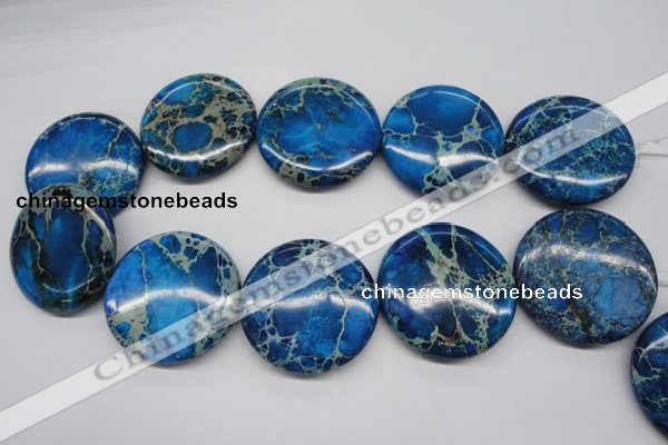 CDI310 15.5 inches 40mm flat round dyed imperial jasper beads