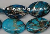 CDI317 15.5 inches 18*25mm oval dyed imperial jasper beads