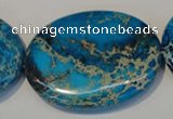 CDI320 15.5 inches 35*45mm oval dyed imperial jasper beads