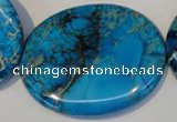 CDI321 15.5 inches 40*50mm oval dyed imperial jasper beads