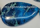 CDI328 15.5 inches 30*50mm flat teardrop dyed imperial jasper beads