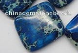 CDI340 15.5 inches 35*35mm diamond dyed imperial jasper beads