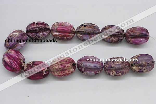 CDI37 16 inches 25*33mm star fruit shaped dyed imperial jasper beads