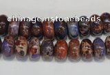 CDI371 15.5 inches 6*10mm rondelle dyed imperial jasper beads