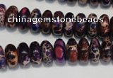 CDI372 15.5 inches 6*12mm rondelle dyed imperial jasper beads