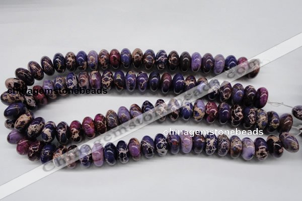 CDI374 15.5 inches 8*16mm rondelle dyed imperial jasper beads