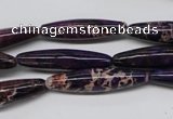 CDI383 15.5 inches 7*30mm rice dyed imperial jasper beads