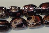 CDI395 15.5 inches 12*16mm nugget dyed imperial jasper beads