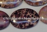 CDI422 15.5 inches 25*35mm oval dyed imperial jasper beads