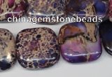 CDI428 15.5 inches 20*20mm square dyed imperial jasper beads