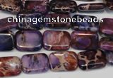 CDI435 15.5 inches 10*14mm rectangle dyed imperial jasper beads