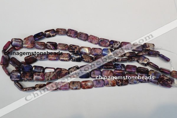 CDI435 15.5 inches 10*14mm rectangle dyed imperial jasper beads