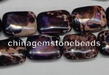 CDI436 15.5 inches 12*16mm rectangle dyed imperial jasper beads