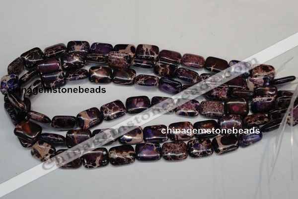 CDI436 15.5 inches 12*16mm rectangle dyed imperial jasper beads