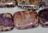 CDI440 15.5 inches 20*30mm rectangle dyed imperial jasper beads