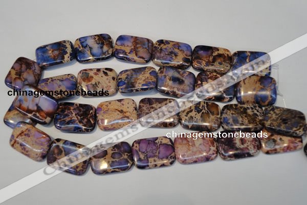 CDI440 15.5 inches 20*30mm rectangle dyed imperial jasper beads