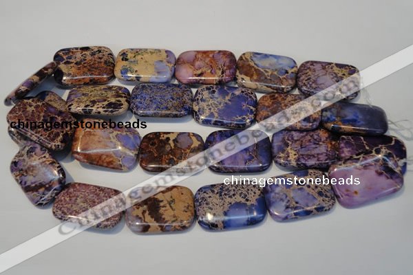 CDI442 15.5 inches 25*35mm rectangle dyed imperial jasper beads